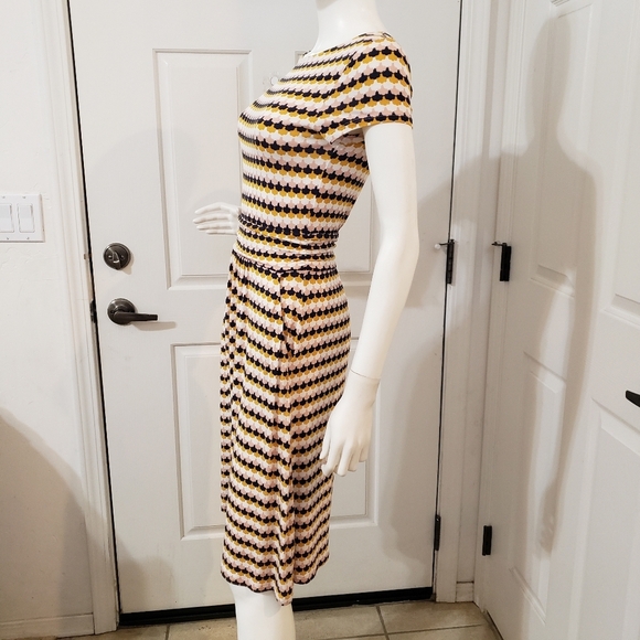 Boden Size 6 Elegant Striped Dress in Navy and Cream - Picture 7 of 12